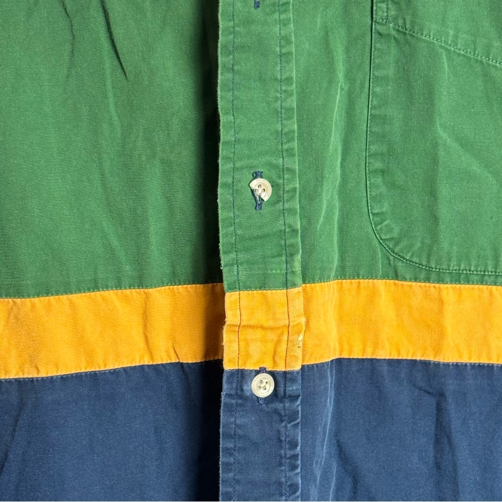 Vintage Tommy Hilfiger Colorblock Button-Down Shirt Men’s Medium - Picture 3 of 10